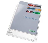 Leitz Premium Plastic Punched Pocket A4, Expanding, High Capacity 200 Sheets, 170 Micron PVC, Top Open, Pack of 5, 47563003