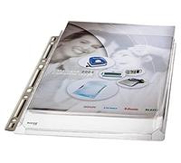 Leitz Premium Plastic Punched Pocket A4, Expanding, High Capacity 200 Sheets, Top Open, 170 Micron PVC, Strong Metal Strip, Pack of 3, 47553003
