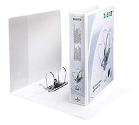 Leitz Presentation Lever Arch File, 7.5 cm Width, A4 Maxi, White | Patented 180 degrees lever arch mechanism; For presenting and displaying; FSC certified