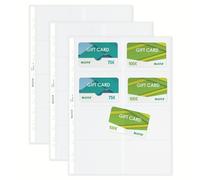 Leitz Punched Plastic Business Card Pocket A4, Clear Gloss Finish, 105 Micron Po