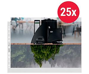 Leitz Punched Pockets 90% Recycled A3 Landscape Embossed Transparent 100 microns PP (Polypropylene) Top Opening 11 Holes Pack of 25
