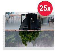 Leitz A3 Pockets, Pack of 25, Punched Plastic Wallets, Embossed Mat Surface, 100 Micron Thick, 100% Recyclable, Eco Friendly, Recycle Range, 40190003, Clear