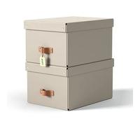 Leitz Puro Storage Box with lid medium 17L 100% recycled card pack of 2 61490012