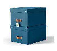 Leitz Puro Storage Box with lid medium 17L 100% recycled card pack of 2 61490068