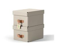 Leitz Puro Storage Box with lid small 7L 100% recycled card pack of 2 61470012