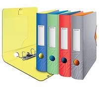 Leitz quality folder 180° Active, A4, narrow, rounded back, 6.5 cm wide, elastic band closure, lightweight polyfoam, plastic folder, Urban Chic series, assorted colors, 11171099, 1 piece