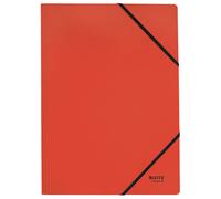 Leitz Recycle Card Folder with Elastic Bands 3908 A4 CO2 Compensated Red 100% Recycled Card