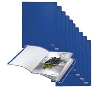 Leitz Recycle Display Book, 20 Pockets for A4 Document Storage Folder, Premium Quality Lightweight File, 100% Recyclable, CO2 Neutral, Eco Friendly, Recycle Range, Blue, 46760035