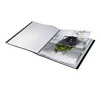 Leitz A4 Display Book, Includes 20 Fixed Plastic Pockets, 40 Sheet Capacity, 100% Recyclable, Eco Friendly, Recycle Range, 46760095, Black
