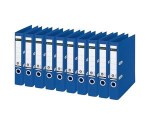Leitz Recycle Folder 180° A4 Pack 10 5 cm Spine for 350 Sh, Blue 350 Sheets | Patented 180 degree precision mechanism; Up to 350 A4 sheets capacity; For work, school or home