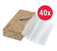 Leitz Recycle Punched Pockets Textured Transparent 11 Holes 40220003 Pack of 40