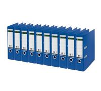 Leitz Recycle Quality Folders, 180, Wide, With Lever Mechanism, A4, 80mm, Blue