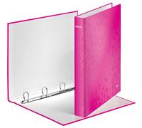 Leitz Ringbinder A4 Geometric Document Folder Office Stationery Pink - 10 Pack