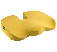 Leitz Seat Cushion, Padded Support For Home Or Office Chair, Relieves Spinal Pressure, Reduces Neck & Back Pain, Fabric Cover With Inner Foam Material, Ergo Cosy Range, Warm Yellow, 52840019