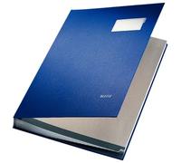 Leitz Signature Book – Waterproof Long-lasting Cover, 20 Rigid Card Dividers – Blue