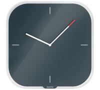 Leitz Glass Wall Clock, Cosy Range, Velvet Grey, 90170089,32 x 32 x 5 cm