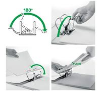 Leitz Lever Arch File 180 Solid - A4 - 82 mm - Elastic fastening - Light polyfoam - Black