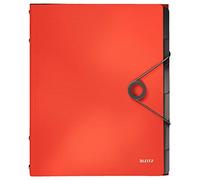 Leitz Solid Business Folder Polypropylene A4 6 Fächer Light red