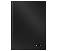 LEITZ Solid Casebound Notebook A5 Ruled Paper Black Not perforated 80 Pages Pack of 6