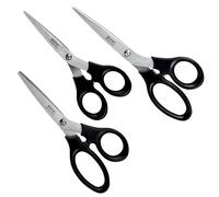 Leitz Stainless Steel Scissors 200 mm, Stainless Steel 200 mm Scissors on Plastic-Free Hanging Card, 54250095