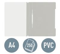 Leitz Standard Plastic File Document Folder Office Stationery Grey - 25 Pack