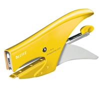 Leitz Stapling Pliers, 15 Sheet Capacity, Ergonomic Metal Body, Includes Staples, WOW Range, 55472016 - Yellow