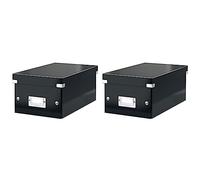 Leitz Storage Box, Black, Click and Store Range, 60420095 (Pack of 2)