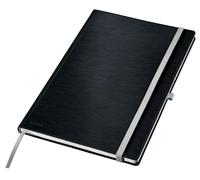 Leitz Style A4 Lined Notebook, Hardcover, 160 Pages, 80 Sheets, FSC-Certified 100 g/m² Paper, Elastic Strap & Bookmark, for Office & Home Office, Black, 44751094