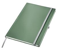 Leitz Style A4 Lined Notebook, Hardcover, 160 Pages, 80 Sheets, FSC-Certified 100 g/m² Paper, Elastic Strap & Bookmark, for Office & Home Office, Green, 44751053