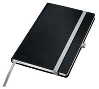 Leitz Style A5 Lined Notebook, Hardcover, 160 Pages, 80 Sheets, FSC-Certified 100 g/m² Paper, Elastic Strap & Bookmark, for Office & Home Office, Black, 44851094