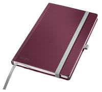 Leitz Style A5 Squared Notebook, Hardcover, 160 Pages, 80 Sheets, FSC-Certified 100 g/m² Paper, Elastic Strap & Bookmark, for Office & Home Office, Red, 44861028
