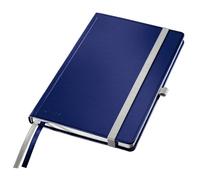 Leitz 44850069 A5 Hard Cover Notebook, Titan Blue (80 Sheets, Ruled, with 2 Bookmarks, 100 gsm Ivory Paper, Style Range)