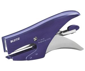 Leitz stylish small stapler, colour: black. loading mechanism: rear, stapling power: 15 sheets titanium-Blue