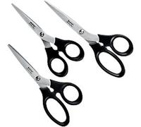 Leitz Suitable For Lefthanded People Scissors 105 mm Stainless Steel Black Pack of 3