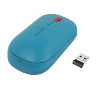 Leitz Cosy Dual Wireless Ergonomic Mouse 6531 Optical For Right and Left-Handed Users Bluetooth/USB-A Nano Receiver Blue