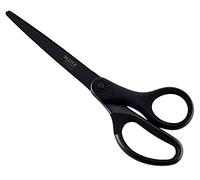 Leitz Scissors Titanium – Ambidextrous, Non-Stick, Ergonomic Handle, Black, 180 mm