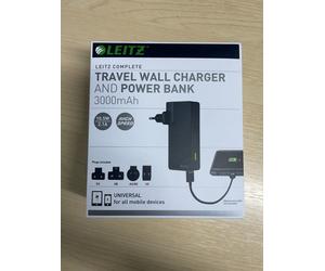 Leitz Travel Wall Charger & Power Bank 3000mAh 10.5W 2.A High Speed