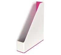 Leitz TS-120555 Wow A4 Duo Colour Magazine File, 73mm x 318mm x 272mm, Pink