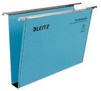 Leitz Ultimate Clenched Bar Suspension File, Foolscap, Squared Base, Pack of 50, Tabs Included, Blue, Ultimate Range, 17450035