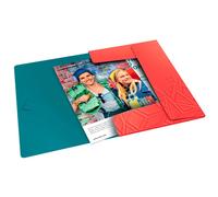 Leitz 3-Flap Folder, Holds up to 150 A4 Sheets, Elastic Closure, Flexible Plastic, Red, Urban Chic Range, 46490020
