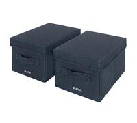 Leitz Velvet Grey 2-Pack Fabric Storage Box With Lid Small