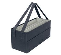 Leitz Fabric Hot Desking Work Bag & Storage Bag, Foldable Laptop Bag & Desk Tidy Organiser for Stationery & Laptop Accessories, w. Carry Handles, Velvet Grey, 64440089