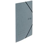 Leitz VON A4 Recycled Cardboard Folder Pack of 5, Grey, Modern Von Print, Holds 150 Sheets, Elastic Band Closure