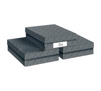 Leitz VON Set of 3 Storage Boxes with Lid, 7 L, Medium, Flat, 100% Recycled Card