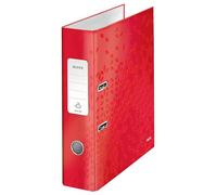 Leitz Wow 180° Lever Arch File, Red Lever Arch File, A4 Folder, 80 mm Spine Width, 10050026