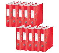 Leitz WOW Lever Arch File A4 80mm Red (Pack of 10) 10050026