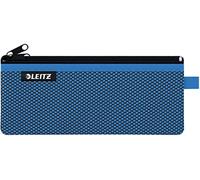 Leitz Wow 2-Pocket Pencil Case, Nylon Zip, Medium (21x8.5cm) - Blue, 40120036