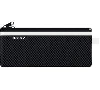 Leitz Wow 2-Pocket Pencil Case, Nylon Zip, Washable, Medium (21 x 8.5cm) - Black, 40120095