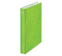 Leitz WOW 25 mm Ring Binder Manila Cardboard A4 2 Rings Green