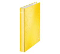 Leitz 2 Ring Binder, Holds up to 230 Maxi Sheets, Wow Range, 40 mm Spine, 42410016 - A4, Yellow